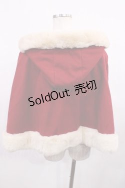 画像2: axes femme kawaii / リボン柄刺繍ケープ M レッド H-26-01-27-1037-AX-JA-NS-ZH