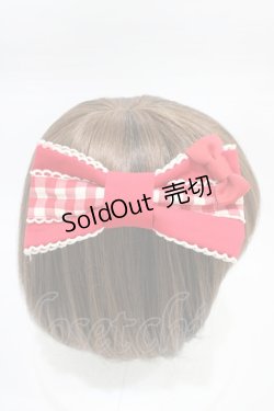 画像2: Angelic Pretty / Candyギンガムバレッタ  レッド H-26-01-27-009-AP-AC-NS-ZH