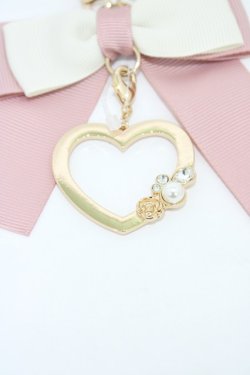 画像2: m petit by misako / AMバッグチャームハート  ピンク H-26-01-27-022-LO-ZA-NS-ZH