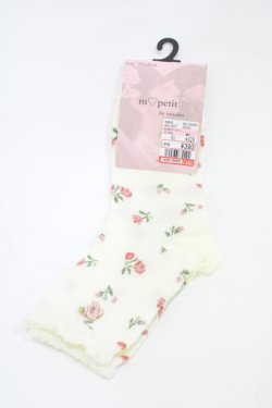 画像1: m petit by misako / ECAMCSバラモチーフ  オフ/ピンク H-26-01-27-026-LO-ZA-NS-ZH