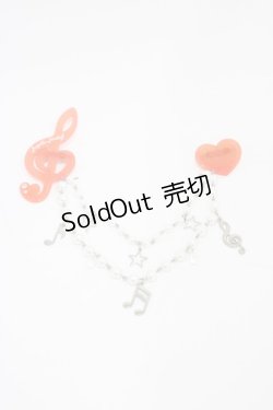 画像1: Angelic Pretty / プリティメロディブローチ  レッド H-26-01-27-029-AP-ZA-NS-ZH