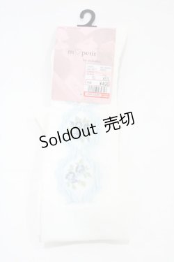 画像1: m petit by misako / ECAMOVKバラレースソックス  オフ/サックス H-26-01-27-032-LO-ZA-NS-ZH