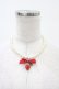 画像2: LIZ LISA / いちごリボンネックレス  レッド H-26-01-27-035-LO-AC-NS-ZH (2)