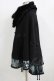 画像2: Qutie Frash / ファーカラーポンチョコート  黒 H-26-01-28-024-QU-JA-KB-ZH (2)