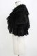 画像2: MARBLE / ファーフリルボリュームケープ  黒 H-26-01-28-028-GO-JA-AK-ZH (2)