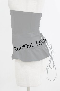 画像2: ATELIER BOZ / クラフティフリルコルセット  ブラック H-26-01-28-030-EL-TO-KB-ZH