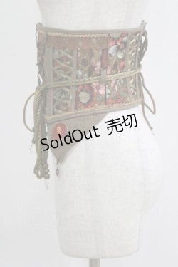 画像2: Ozz oneste / 椿刺繍コルセット  カーキ H-26-01-28-031-OO-ZA-KB-ZH
