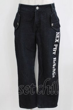 画像1: SEX POT ReVeNGe / ダメージフラップ付デニム  ブルー H-26-01-28-033-SP-PA-KB-ZH