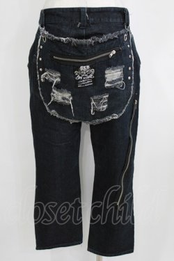 画像3: SEX POT ReVeNGe / ダメージフラップ付デニム  ブルー H-26-01-28-033-SP-PA-KB-ZH