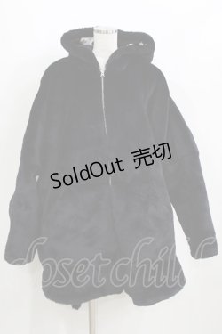 画像1: MINT NeKO / ファーコート  黒 H-26-01-28-035-HN-CO-AK-ZH