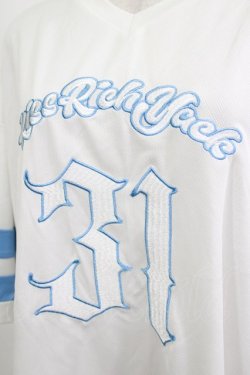 画像4: KRY CLOTHING / 「ICE」 オーバーサイズトップス  ホワイト×ブルー H-26-01-28-038-EL-TO-KB-ZH