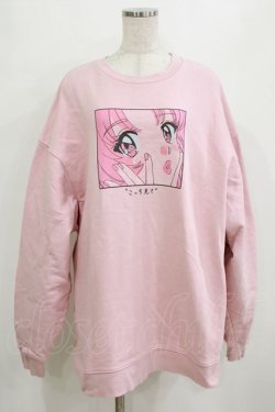 画像1: Candy Stripper / LOOK ME SWEATワンピース  ピンク H-26-01-28-039-PU-OP-KB-ZH