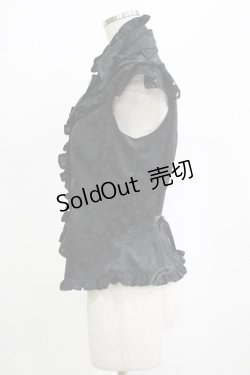 画像2: MARBLE / 別タイ付きヴィクトリアンフリルブラウス  黒 H-26-01-28-040-GO-BL-AK-ZH