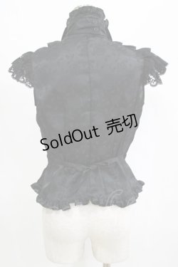 画像3: MARBLE / 別タイ付きヴィクトリアンフリルブラウス  黒 H-26-01-28-040-GO-BL-AK-ZH