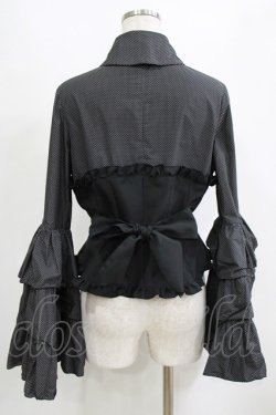 画像3: MARBLE / レースネクタイ付コルセット風姫袖ブラウス  黒 H-26-01-28-042-GO-BL-AK-ZH