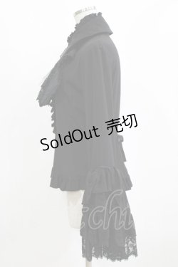 画像2: MARBLE / デコラティブタイ付き姫袖ブラウス  黒 H-26-01-28-043-GO-BL-AK-ZH