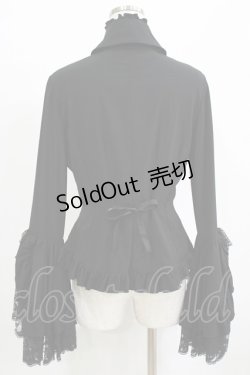 画像3: MARBLE / デコラティブタイ付き姫袖ブラウス  黒 H-26-01-28-043-GO-BL-AK-ZH