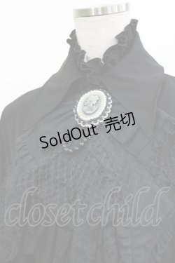 画像4: MARBLE / デコラティブタイ付き姫袖ブラウス  黒 H-26-01-28-043-GO-BL-AK-ZH