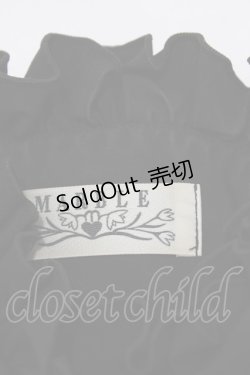 画像5: MARBLE / デコラティブタイ付き姫袖ブラウス  黒 H-26-01-28-043-GO-BL-AK-ZH