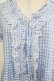 画像4: Jane Marple / ギンガムチュニックブラウス  サックス H-26-01-28-046-JM-TO-KB-ZH (4)