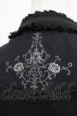 画像4: Ozz oneste / レースヨークスタンドカラーカットソー  ブラック H-26-01-28-050-OO-TO-KB-ZH