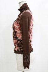 画像2: Ozz On / レイヤード風切替ハイネックトップス  ブラウン H-26-01-28-051-OO-TO-KB-ZH (2)