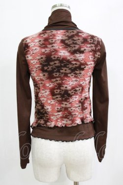 画像3: Ozz On / レイヤード風切替ハイネックトップス  ブラウン H-26-01-28-051-OO-TO-KB-ZH