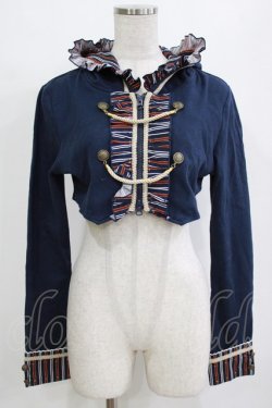 画像1: PUTUMAYO / Midnight Paradeショートパーカー  ネイビー H-26-01-28-054-PT-TO-KB-ZH