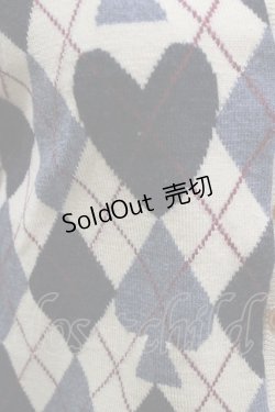 画像4: Jane Marple / トランプアーガイルニットカーディガン  ベージュ×グレー H-26-01-28-055-JM-TO-KB-ZH