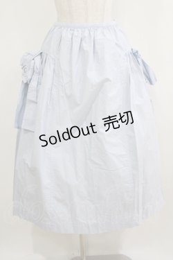 画像1: Jane Marple / サイドリボンスカート  サックス H-26-01-28-006-JM-SK-KB-ZH