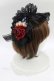 画像2: Anges et Demons / コサージュレースカチューシャ  ブラック H-26-01-28-075-GO-AC-KB-ZH (2)
