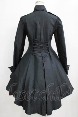 画像3: ATELIER BOZ / ゼノディーンワンピースジャケット  ブラック×ボルドー H-26-01-28-001-EL-OP-KB-ZH