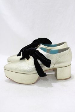画像2: pays des fees  / Ribbon oxford shoes L ゴールド H-26-01-28-079-PU-SH-KB-ZH