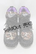 YOSUKE / 厚底レースアップブーツ 23cm レオパード H-26-01-28-080-PU-SH-KB-ZH