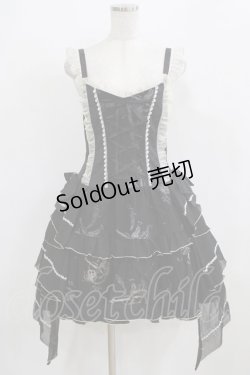 画像1: FRILL / サイドリボンジャンパースカート  ブラック H-26-01-28-009-HN-OP-KB-ZH