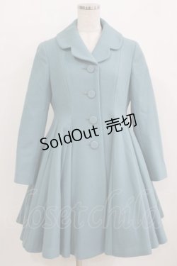 画像1: Jane Marple / ウールフレアコート  ブルーグレー H-26-01-28-013-JM-CO-KB-ZH