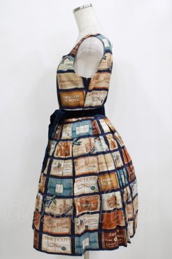 画像2: Jane Marple / ブリティッシュチョコレートバースクエアドレス M ネイビー H-26-01-28-014-JM-SK-AK-ZH