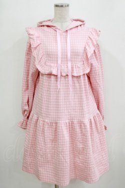 画像1: Candy Stripper / GOOD DAYS HOODIEワンピース  ピンク H-26-01-28-018-PU-OP-KB-ZH