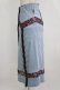 画像2: Ozz oneste / ジャガード切替ロングスカート  ライトブルー H-26-01-28-019-OO-SK-KB-ZH (2)