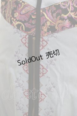 画像4: Ozz oneste / ジャガード切替ロングスカート  ライトブルー H-26-01-28-019-OO-SK-KB-ZH