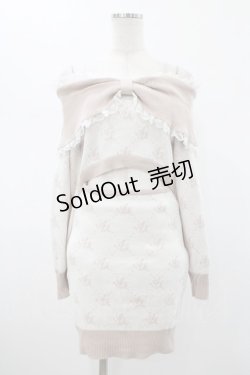 画像1: Ank Rouge / フロント開きモノグラムワンピース M ピンク H-26-01-29-033-CA-OP-NS-ZH