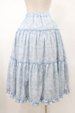 画像2: m petit by misako / NINA'S RVパニエスカート S サックス/アイボリー リバーシブル H-26-01-29-035-LO-SK-NS-ZH