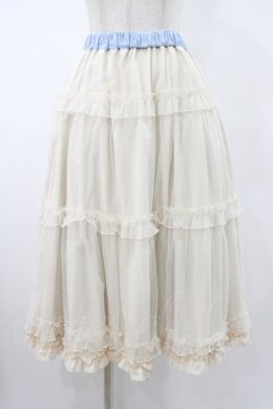 画像3: m petit by misako / NINA'S RVパニエスカート S サックス/アイボリー リバーシブル H-26-01-29-035-LO-SK-NS-ZH