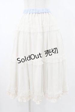 画像3: m petit by misako / NINA'S RVパニエスカート S サックス/アイボリー リバーシブル H-26-01-29-035-LO-SK-NS-ZH