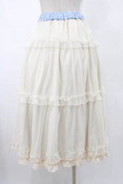 画像4: m petit by misako / NINA'S RVパニエスカート S サックス/アイボリー リバーシブル H-26-01-29-035-LO-SK-NS-ZH