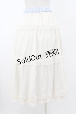 画像4: m petit by misako / NINA'S RVパニエスカート S サックス/アイボリー リバーシブル H-26-01-29-035-LO-SK-NS-ZH