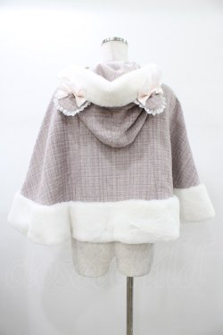 画像2: Ank Rouge / くまちゃんキラキラツイードポンチョ M ピンク H-26-01-29-041-CA-JA-NS-ZH