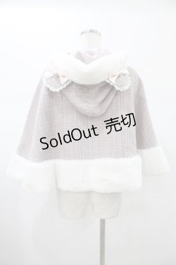 画像2: Ank Rouge / くまちゃんキラキラツイードポンチョ M ピンク H-26-01-29-041-CA-JA-NS-ZH