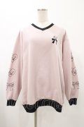 LilyMerry / もえにゃ/Vネックプルオーバー M ピンク H-26-01-29-042-0-TO-NS-ZH