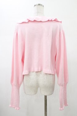 画像2: CHIP CLIP / 五月アイ/フリルカーディガン 3L ピンク H-26-01-29-049-0-TO-NS-ZH